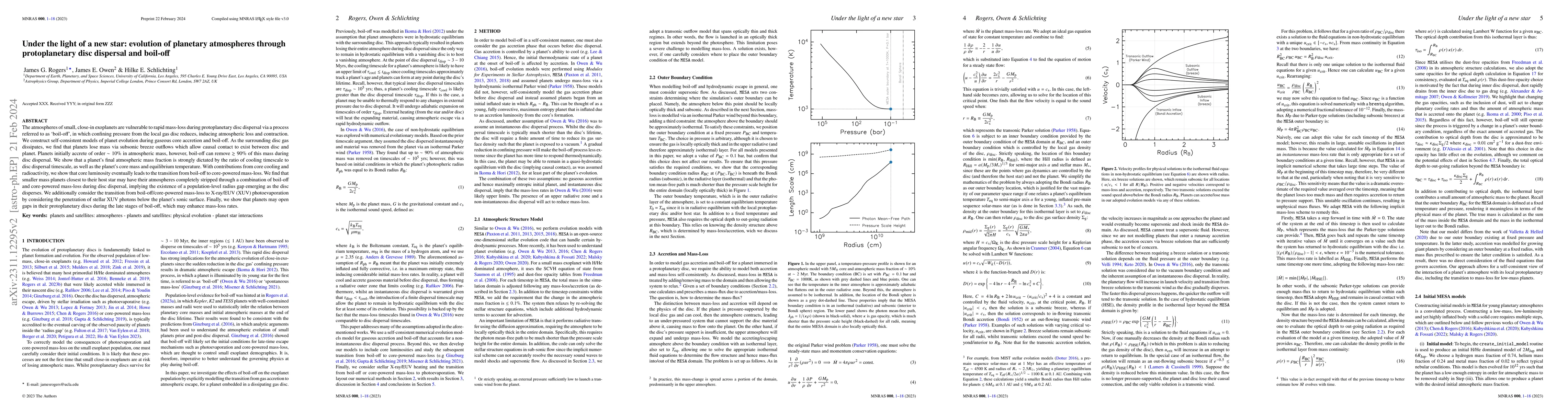 Thumbnail for Under the light of a new star: evolution of planetary atmospheres
  through protoplanetary disc dispersal and boil-off