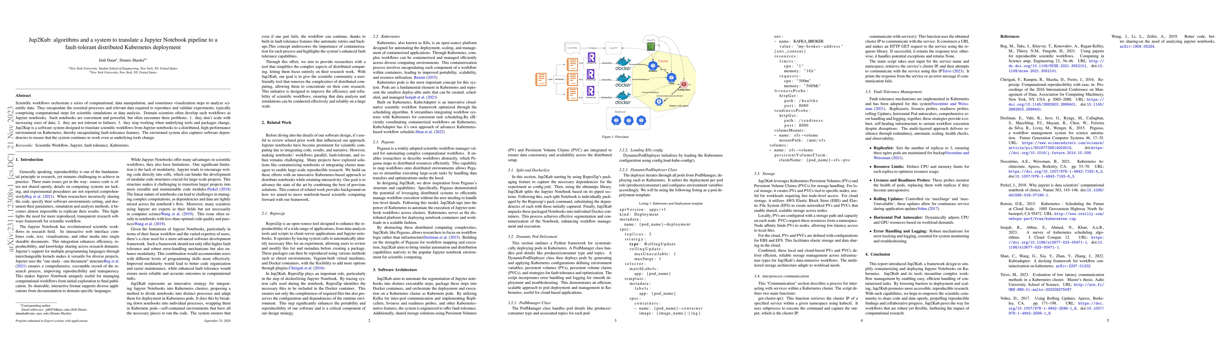 Thumbnail for Jup2Kub: algorithms and a system to translate a Jupyter Notebook
  pipeline to a fault tolerant distributed Kubernetes deployment