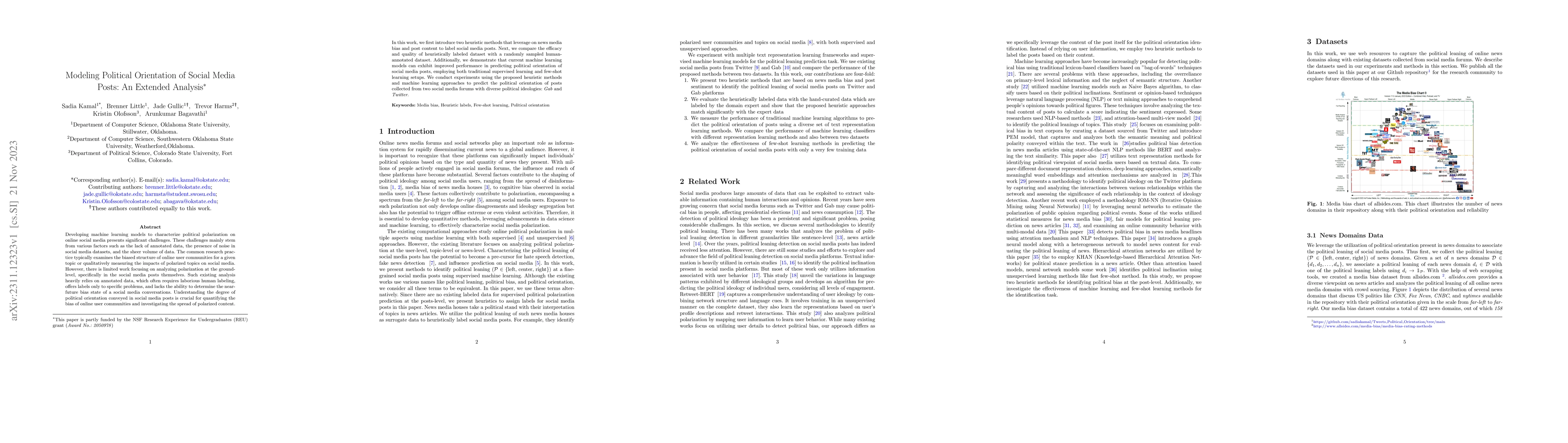 Thumbnail for Modeling Political Orientation of Social Media Posts: An Extended
  Analysis