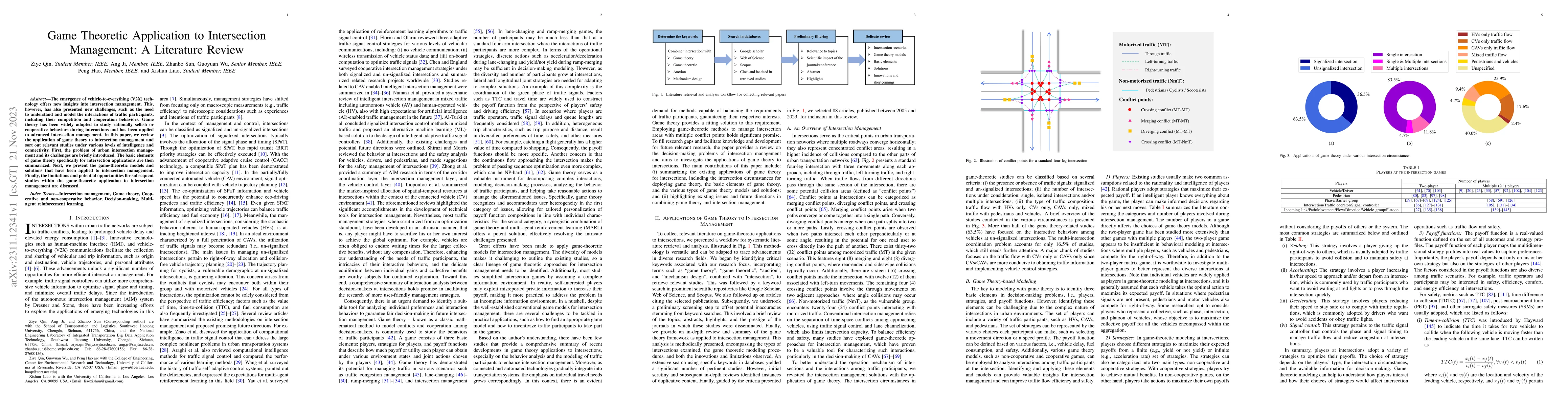 Thumbnail for Game Theoretic Application to Intersection Management: A Literature
  Review