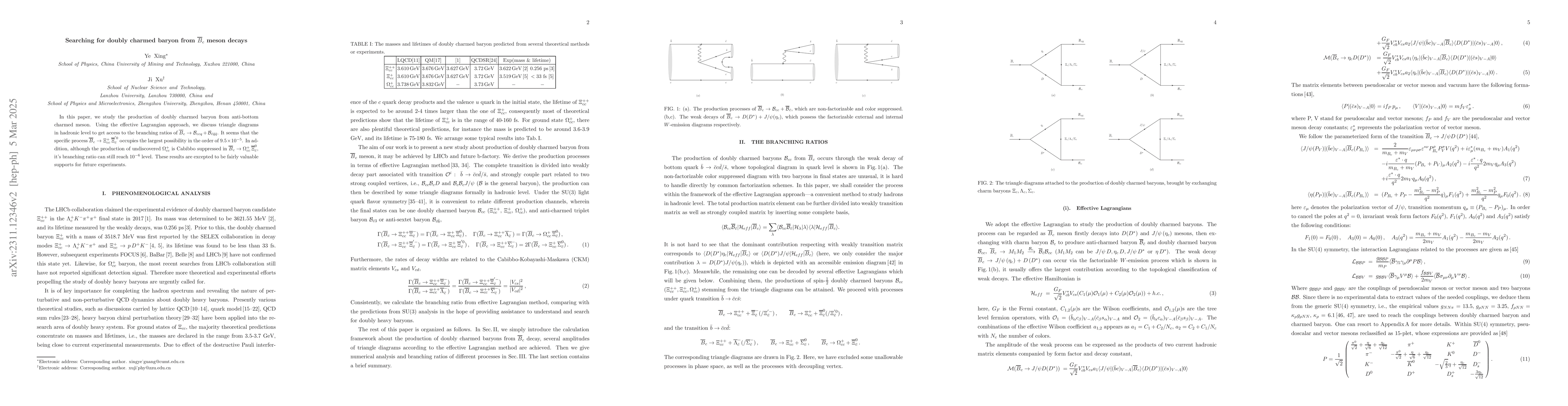 Thumbnail for Searching for doubly charmed baryon from $\overline{B}_c$ meson decays