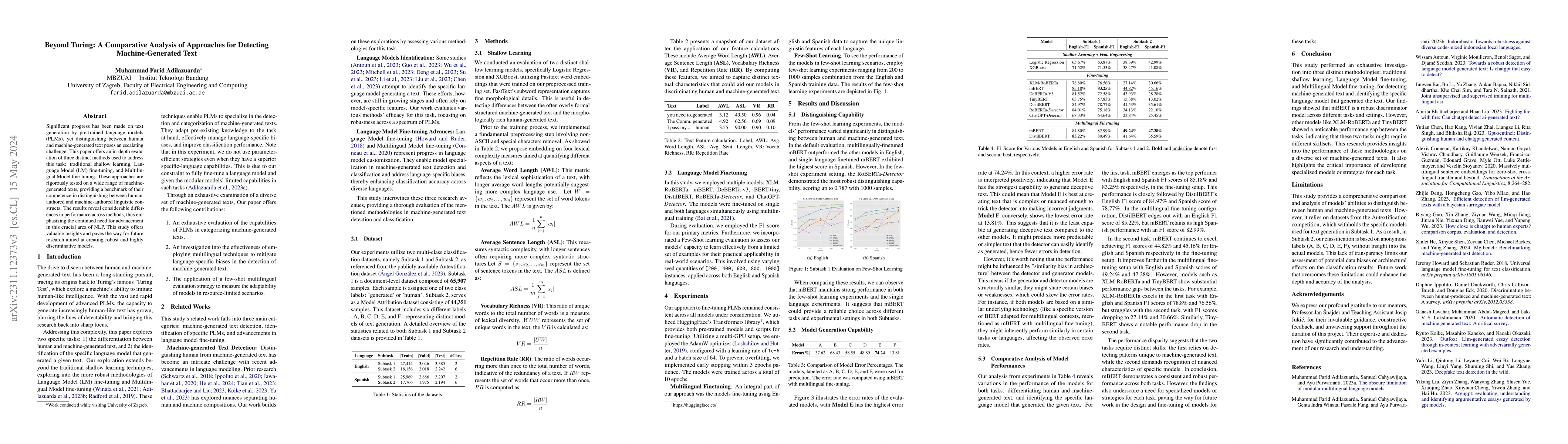 Thumbnail for Beyond Turing: A Comparative Analysis of Approaches for Detecting
  Machine-Generated Text