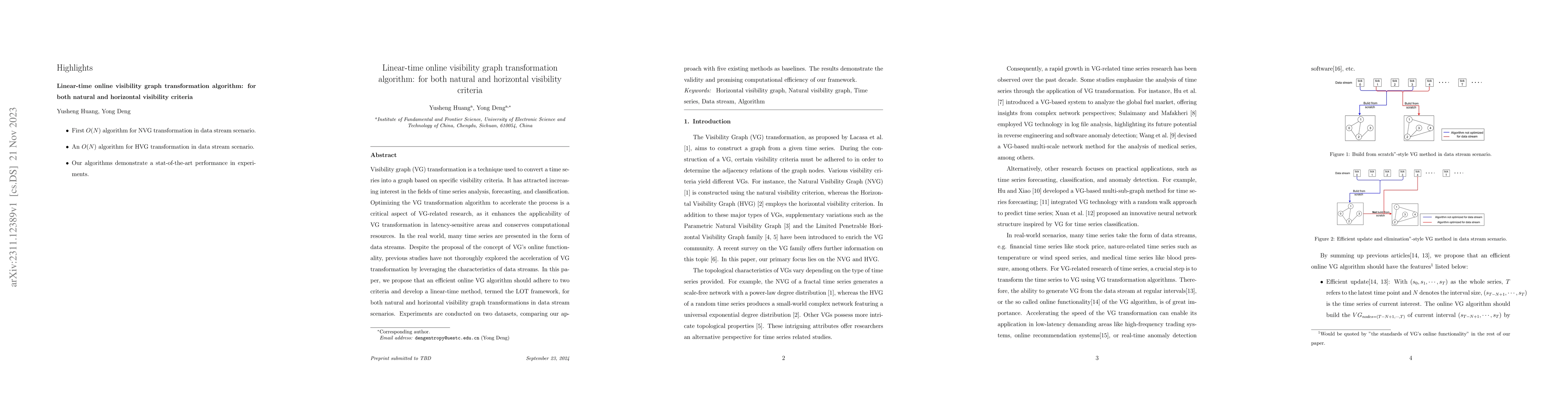 Thumbnail for Linear-time online visibility graph transformation algorithm: for both
  natural and horizontal visibility criteria