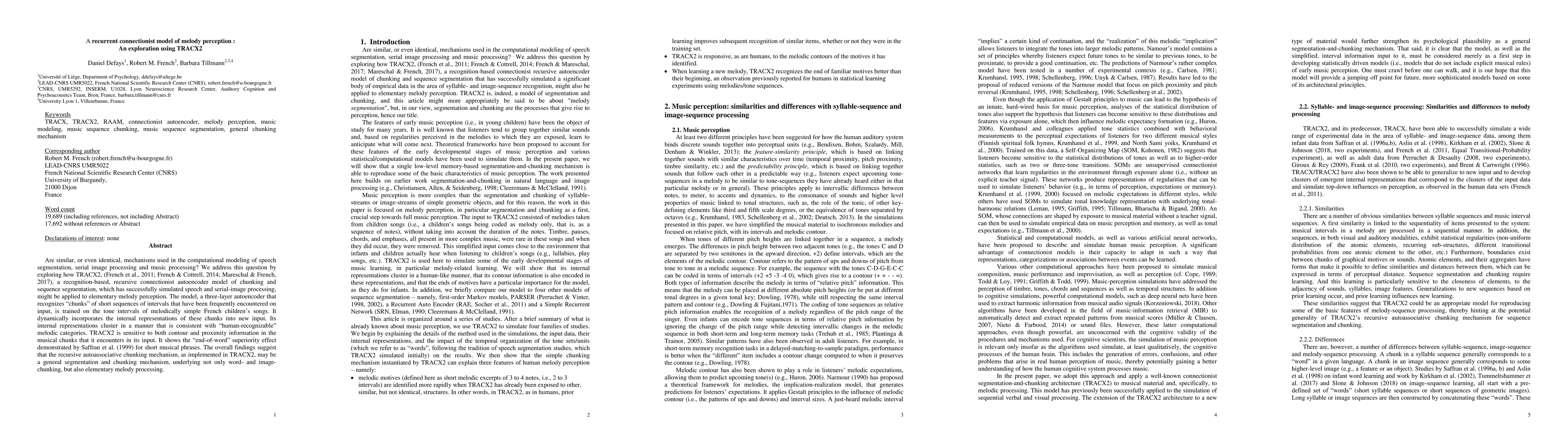 Thumbnail for A recurrent connectionist model of melody perception : An exploration
  using TRACX2
