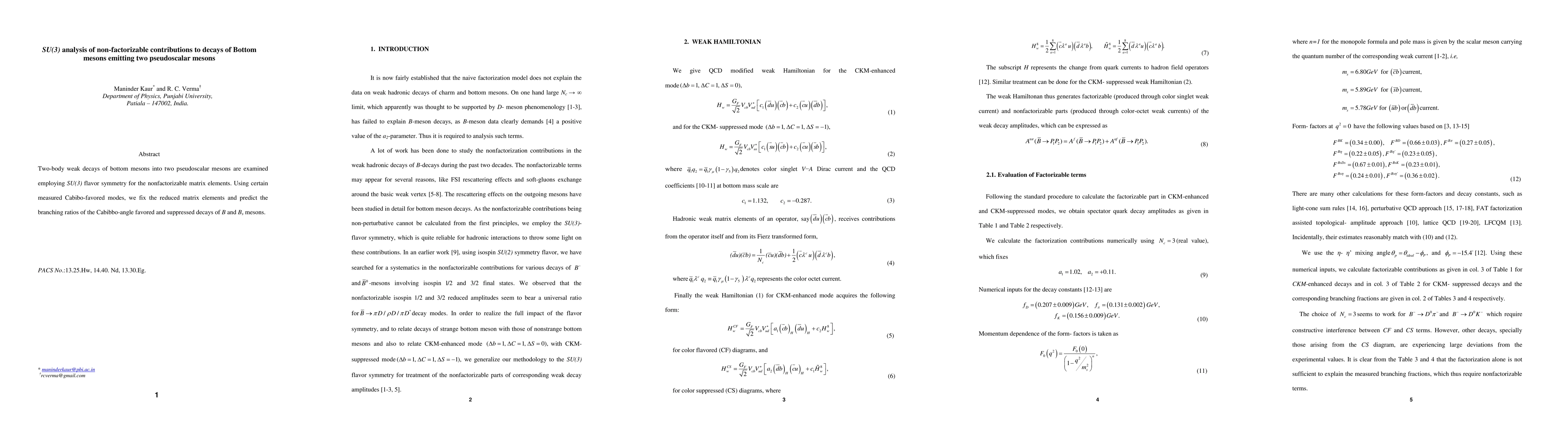 Thumbnail for SU(3) analysis of non-factorizable contributions to decays of Bottom
  mesons emitting two pseudoscalar mesons