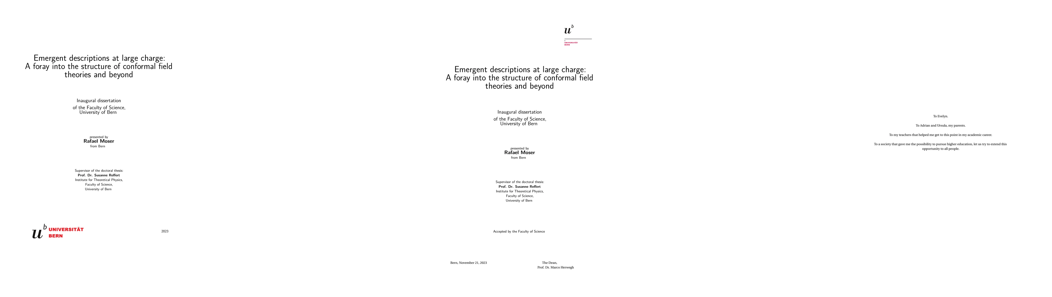Thumbnail for Emergent descriptions at large charge: A foray into the structure of
  conformal field theories and beyond