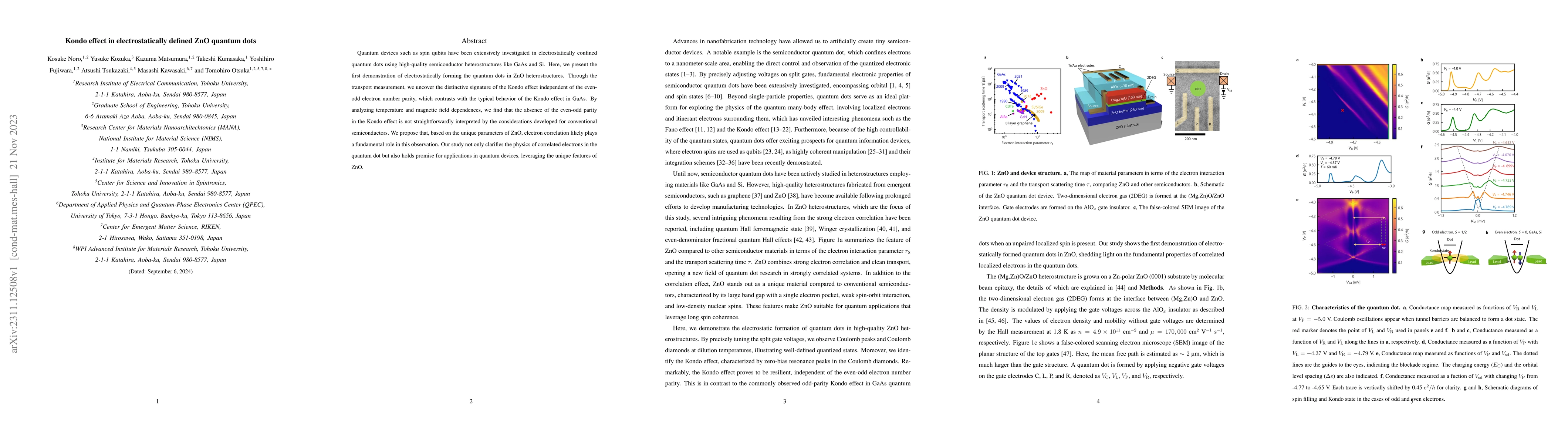 Thumbnail for Kondo effect in electrostatically defined ZnO quantum dots