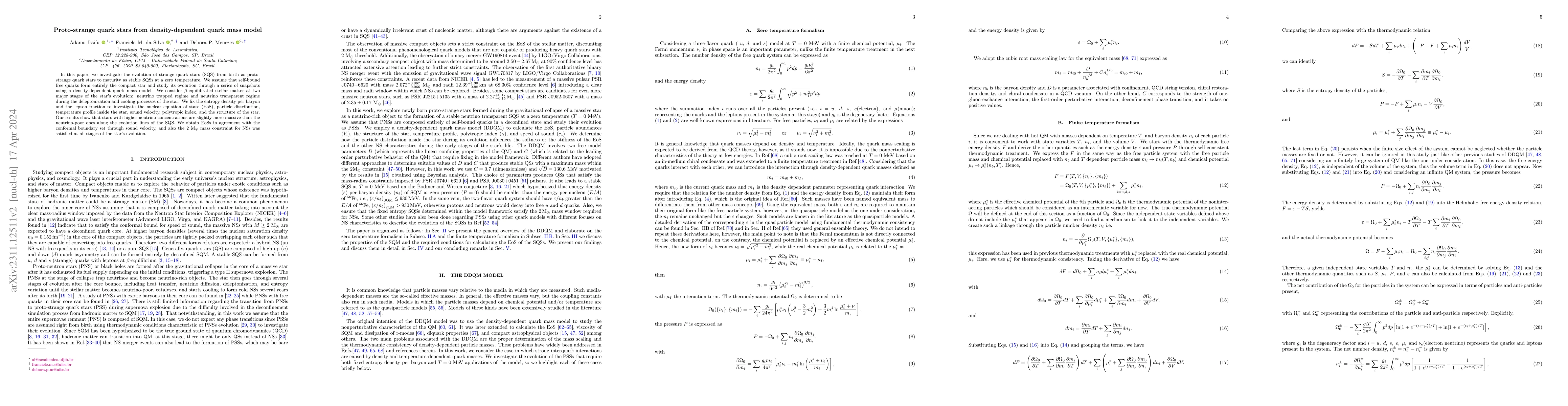 Thumbnail for Proto-strange quark stars from density-dependent quark mass model