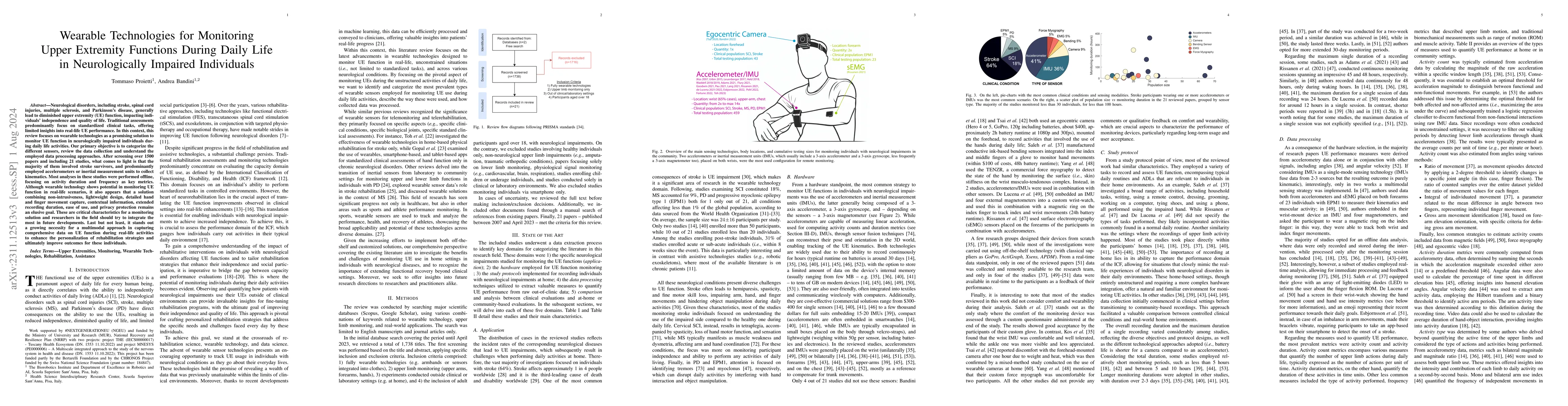Thumbnail for Wearable Technologies for Monitoring Upper Extremity Functions During
  Daily Life in Neurologically Impaired Individuals