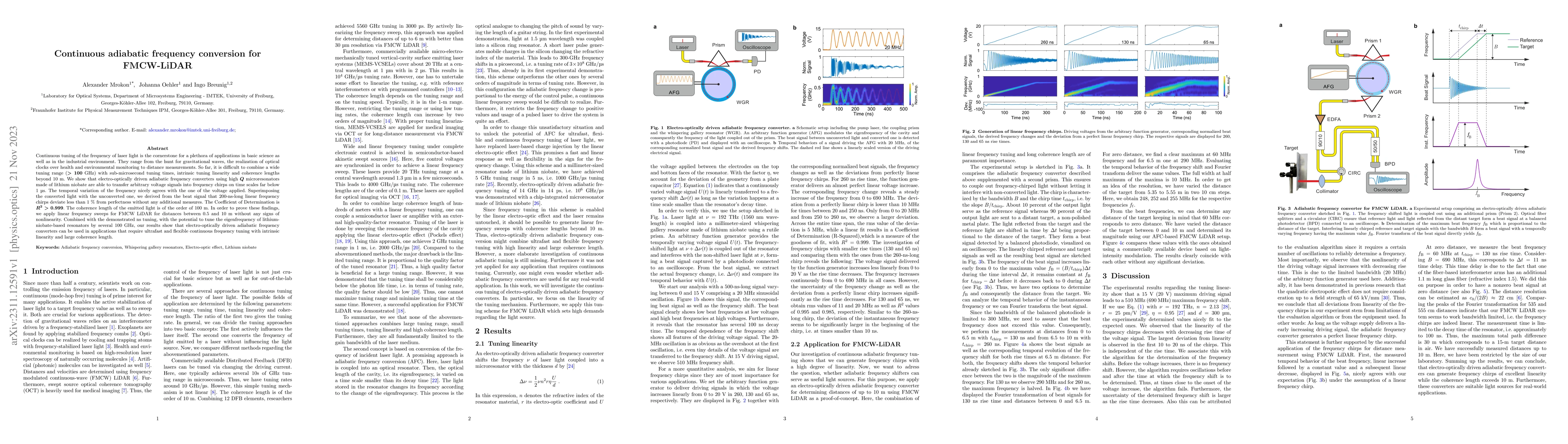 Thumbnail for Continuous adiabatic frequency conversion for FMCW-LiDAR