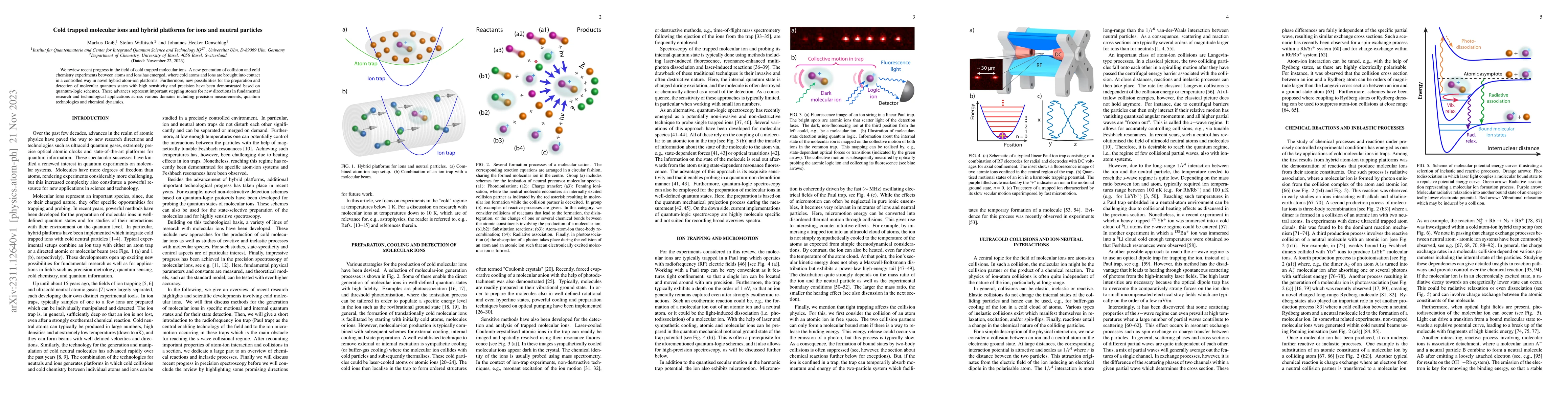 Thumbnail for Cold trapped molecular ions and hybrid platforms for ions and neutral
  particles