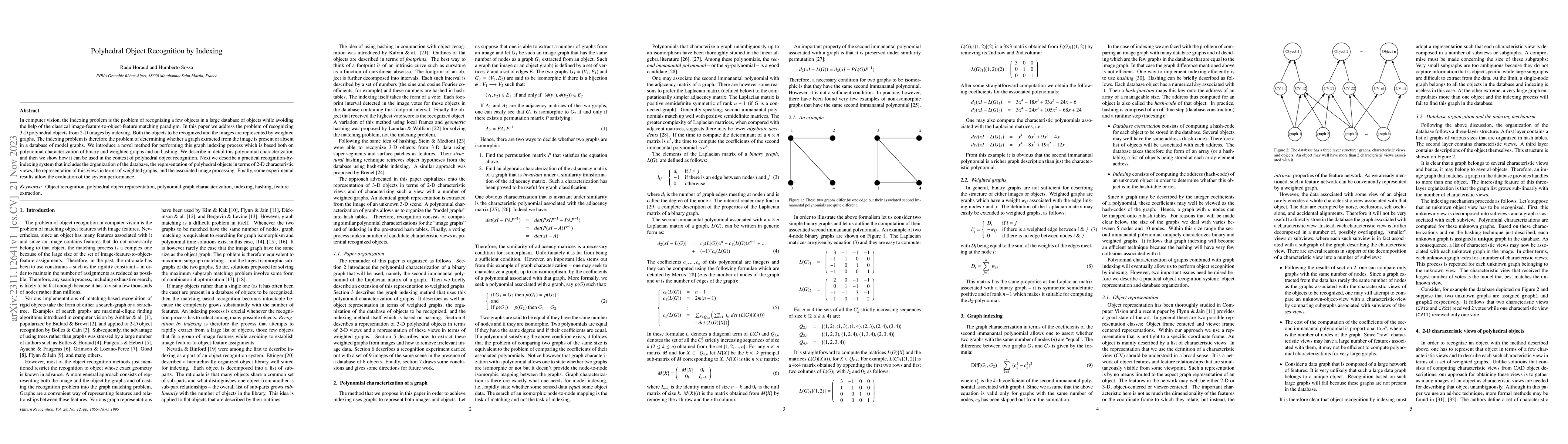 Thumbnail for Polyhedral Object Recognition by Indexing
