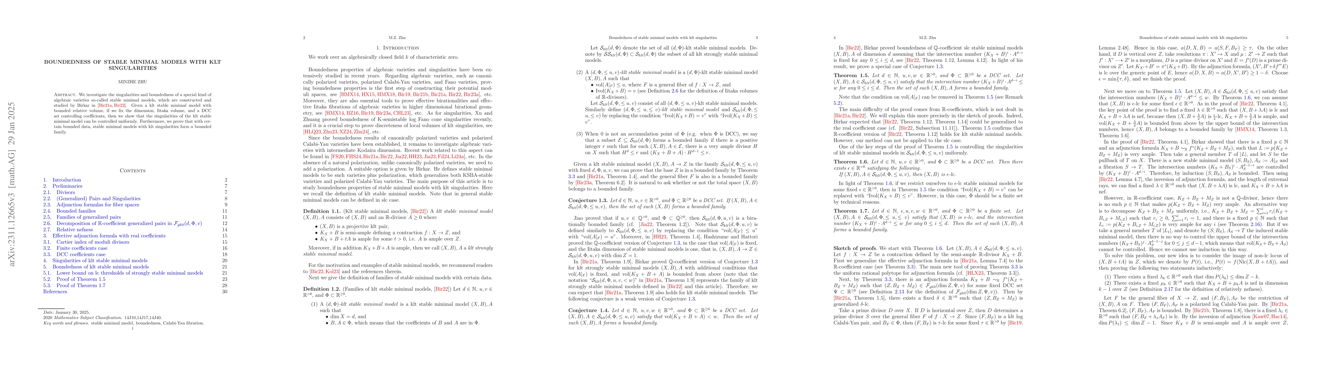 Thumbnail for Boundedness of stable minimal models with klt singularities