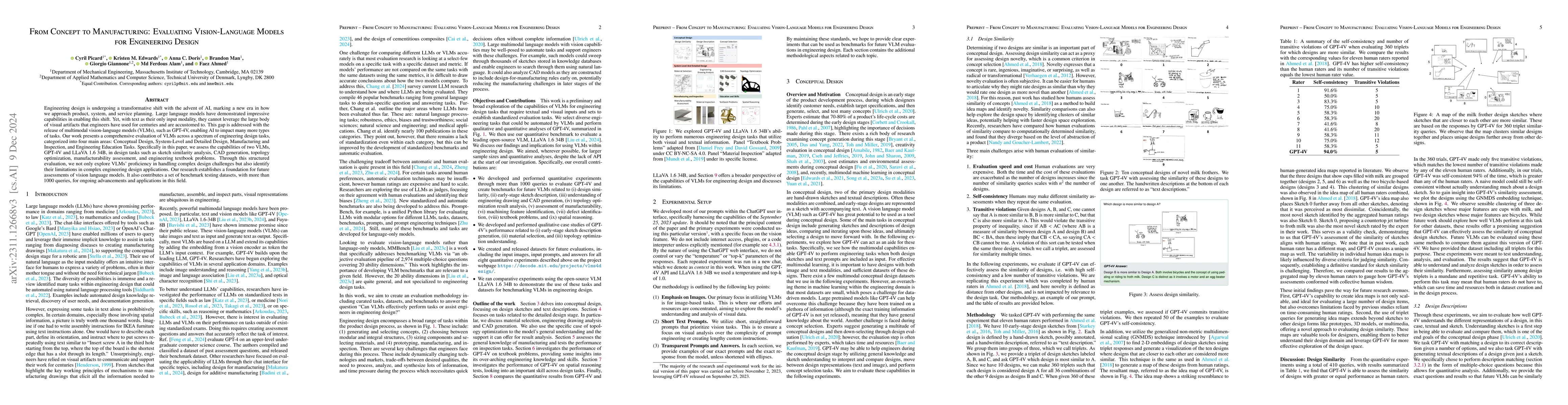 Thumbnail for From Concept to Manufacturing: Evaluating Vision-Language Models for
  Engineering Design