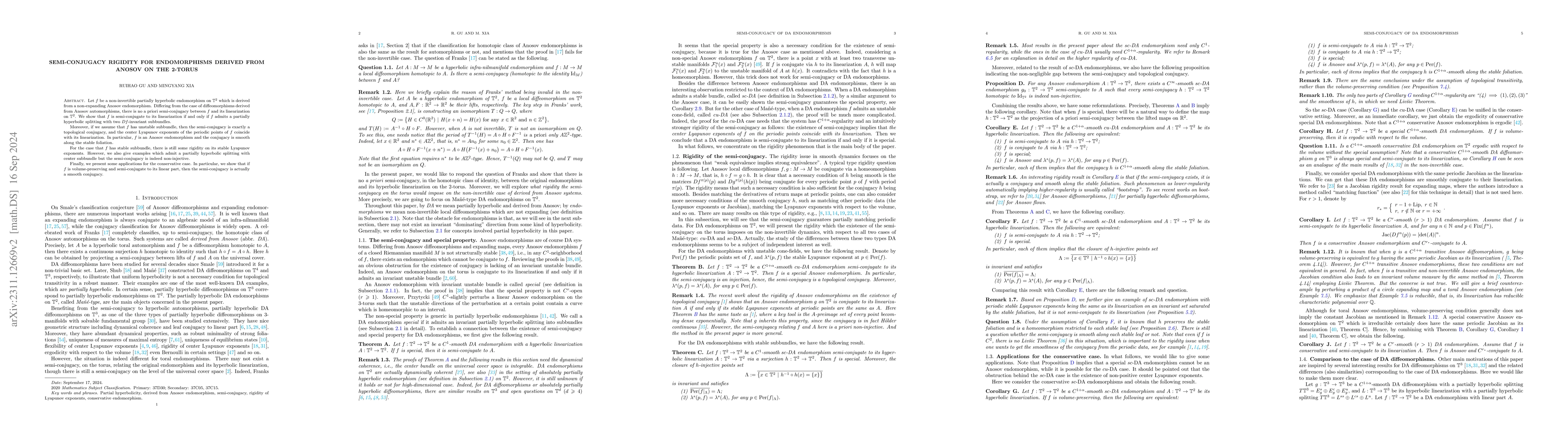 Thumbnail for Semi-conjugacy rigidity for endomorphisms derived from Anosov on the
  2-torus