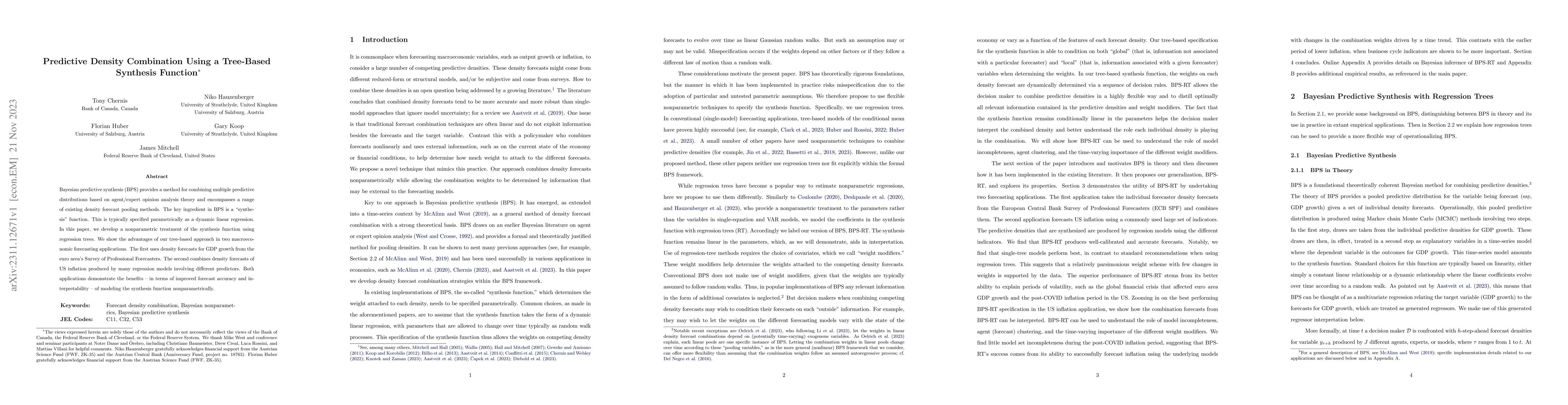 Thumbnail for Predictive Density Combination Using a Tree-Based Synthesis Function