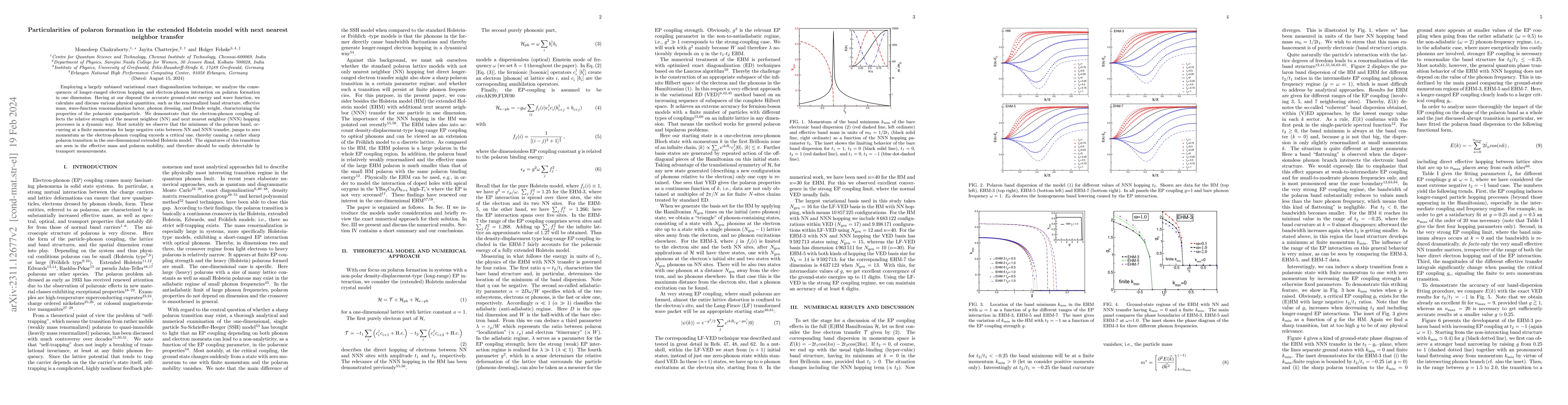 Thumbnail for Particularities of polaron formation in the extended Holstein model with
  next nearest neighbor transfer