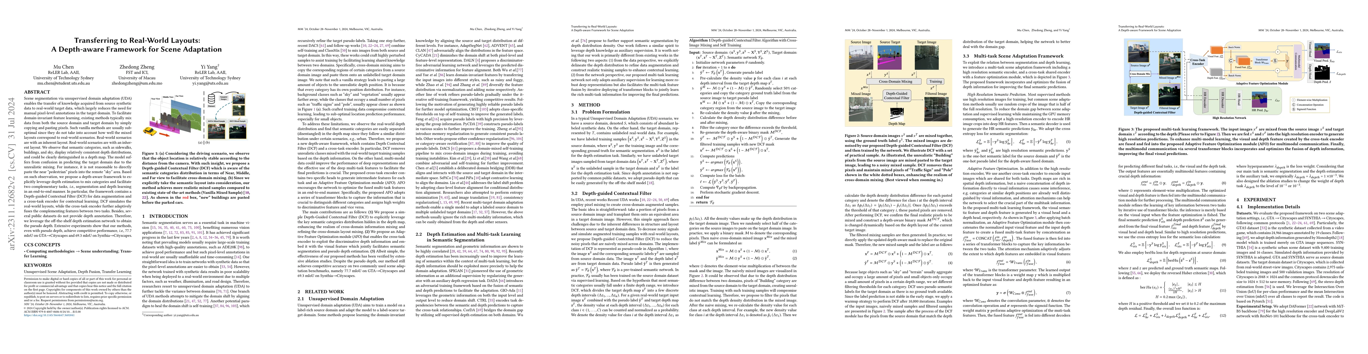Thumbnail for Transferring to Real-World Layouts: A Depth-aware Framework for Scene
  Adaptation