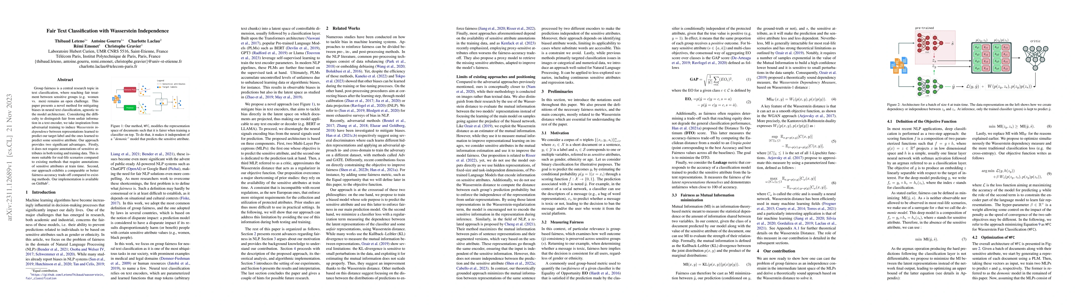 Thumbnail for Fair Text Classification with Wasserstein Independence