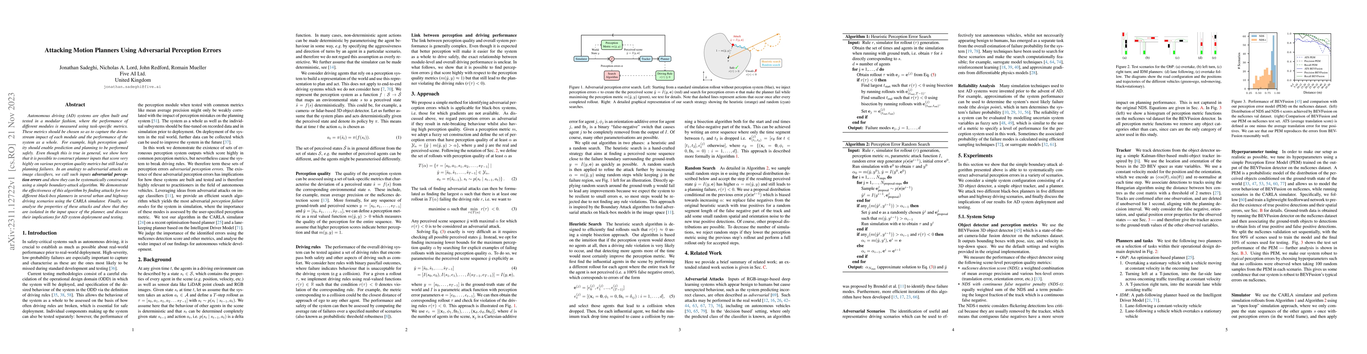 Thumbnail for Attacking Motion Planners Using Adversarial Perception Errors
