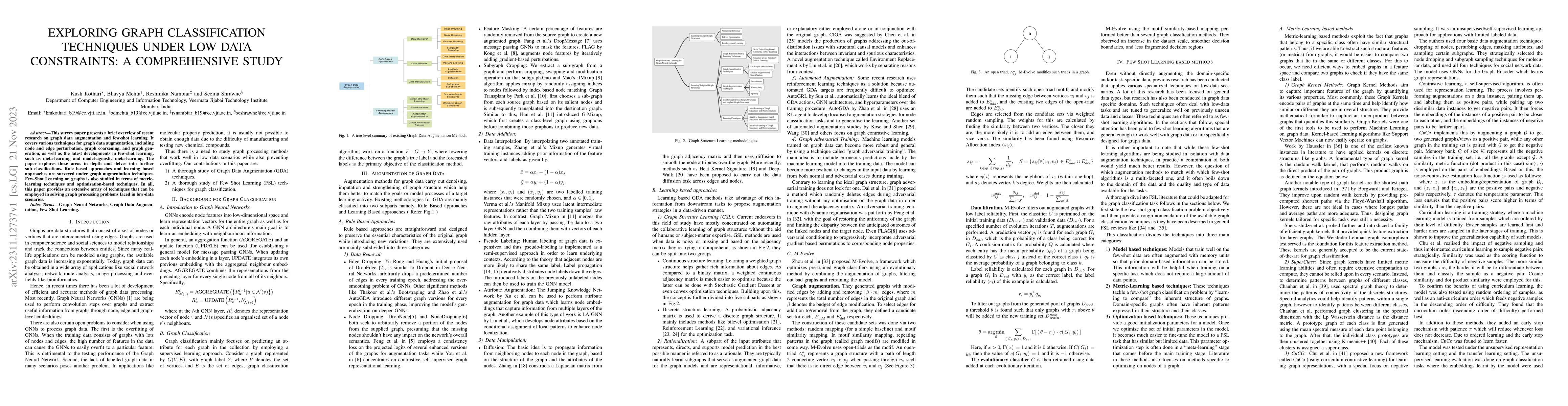 Thumbnail for Exploring Graph Classification Techniques Under Low Data Constraints: A
  Comprehensive Study