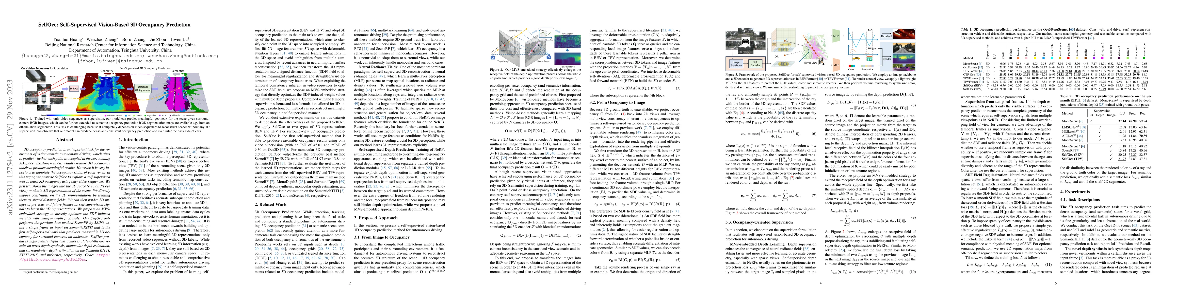 Thumbnail for SelfOcc: Self-Supervised Vision-Based 3D Occupancy Prediction
