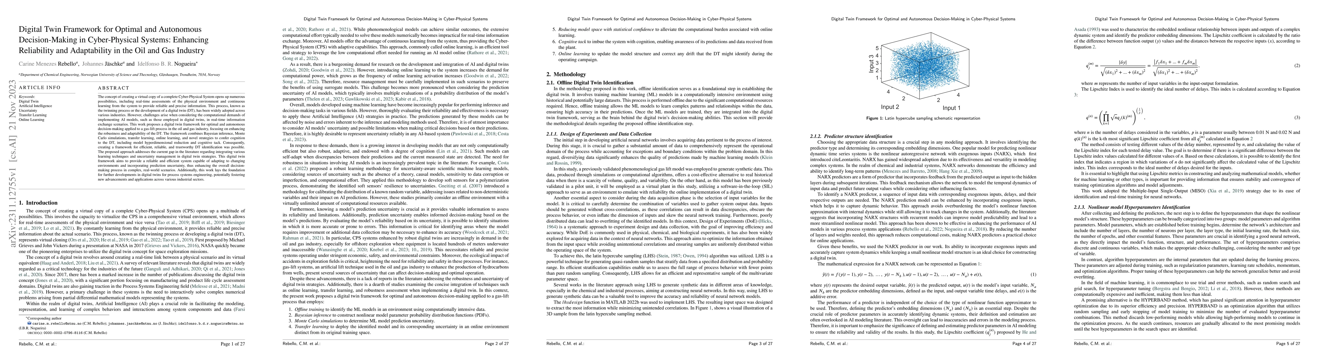 Thumbnail for Digital Twin Framework for Optimal and Autonomous Decision-Making in
  Cyber-Physical Systems: Enhancing Reliability and Adaptability in the Oil and
  Gas Industry