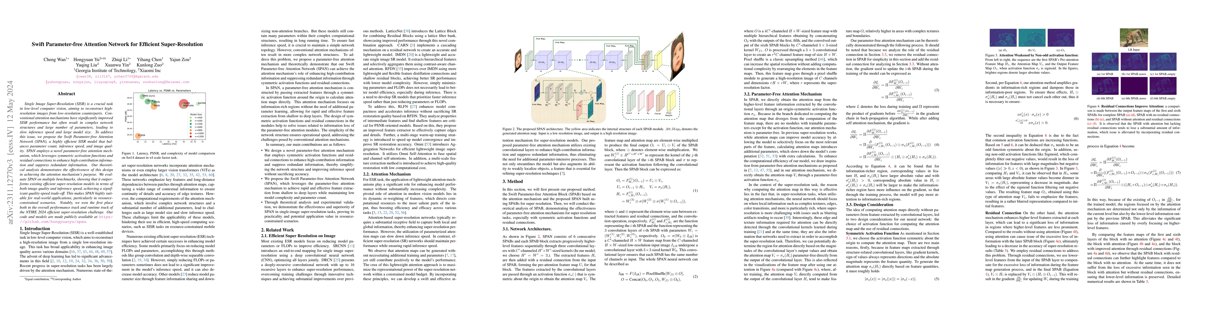 Thumbnail for Swift Parameter-free Attention Network for Efficient Super-Resolution