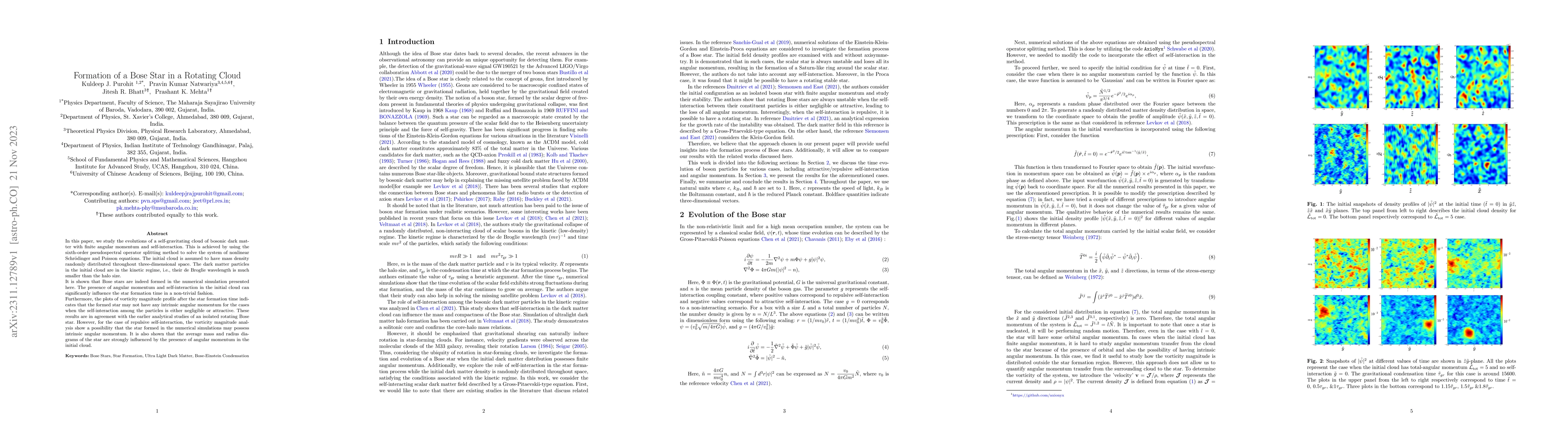 Thumbnail for Formation of a Bose Star in a Rotating Cloud