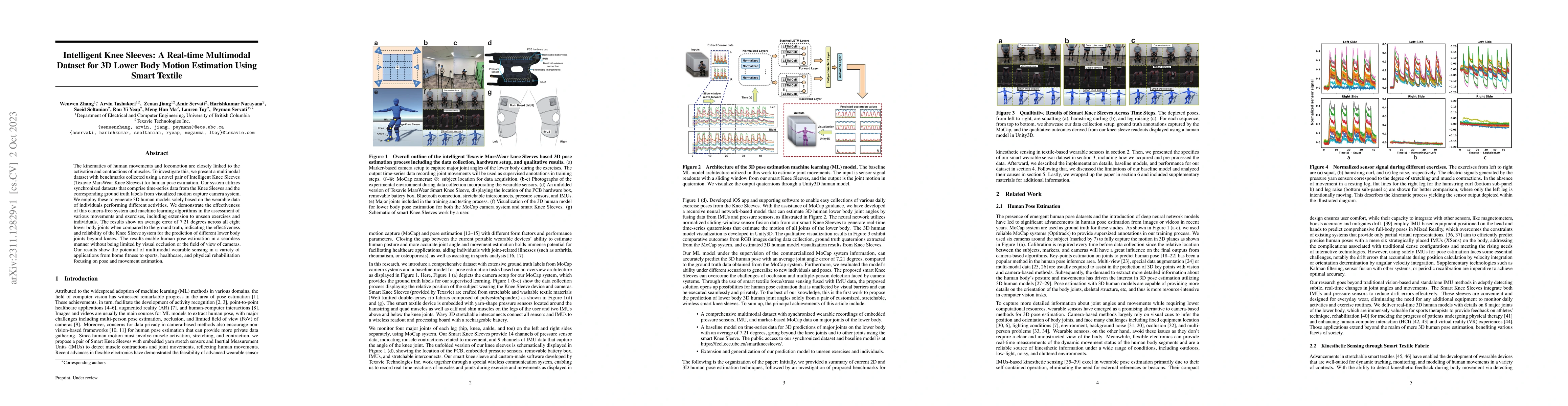 Thumbnail for Intelligent Knee Sleeves: A Real-time Multimodal Dataset for 3D Lower
  Body Motion Estimation Using Smart Textile