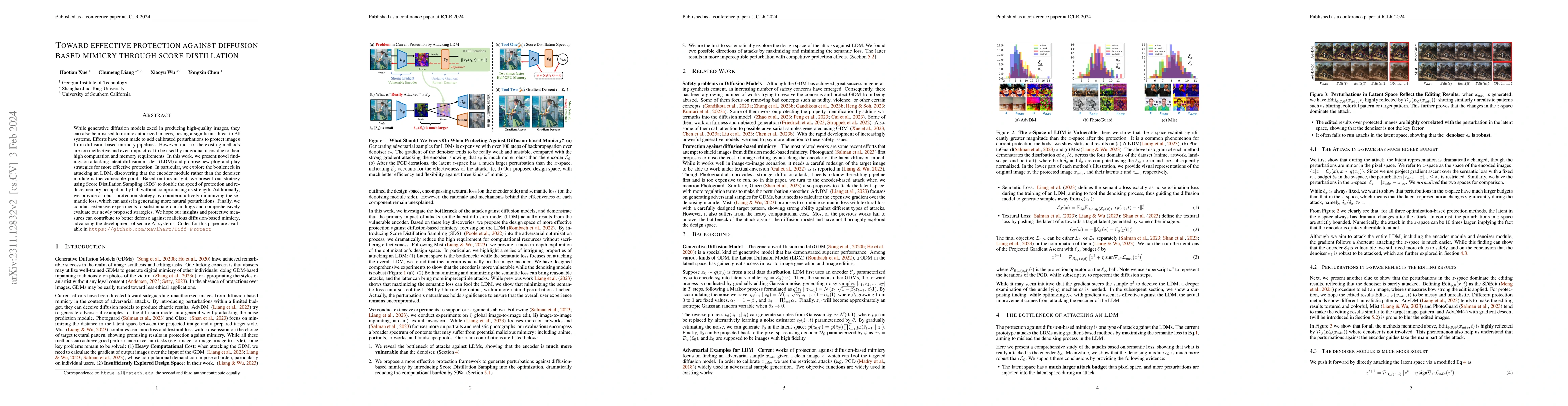 Thumbnail for Toward effective protection against diffusion based mimicry through
  score distillation