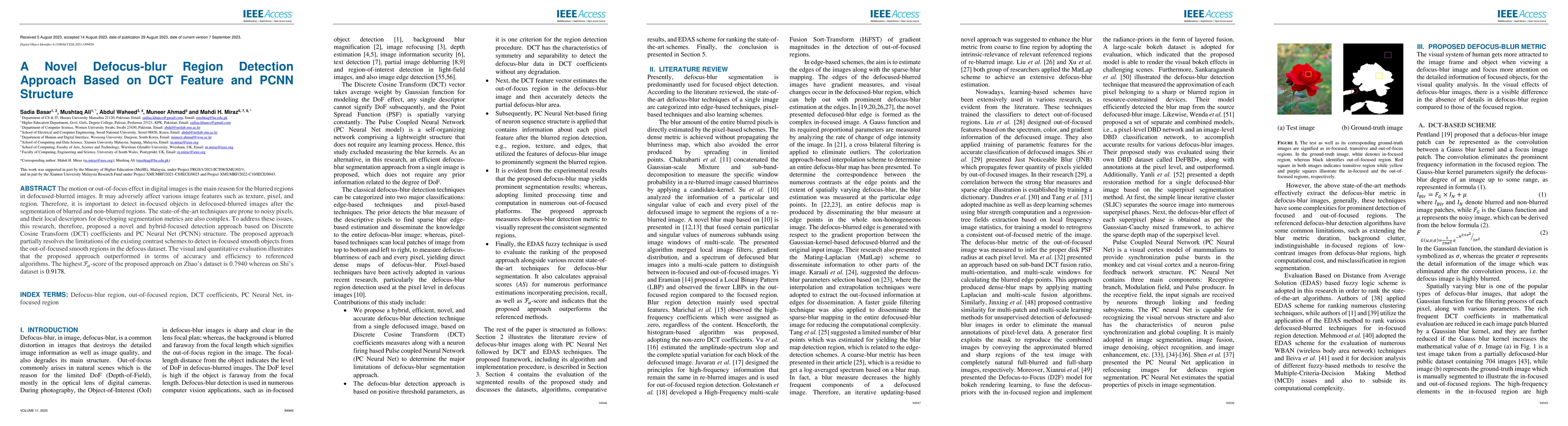 Thumbnail for A Novel Defocus-Blur Region Detection Approach Based on DCT Feature and
  PCNN Structure