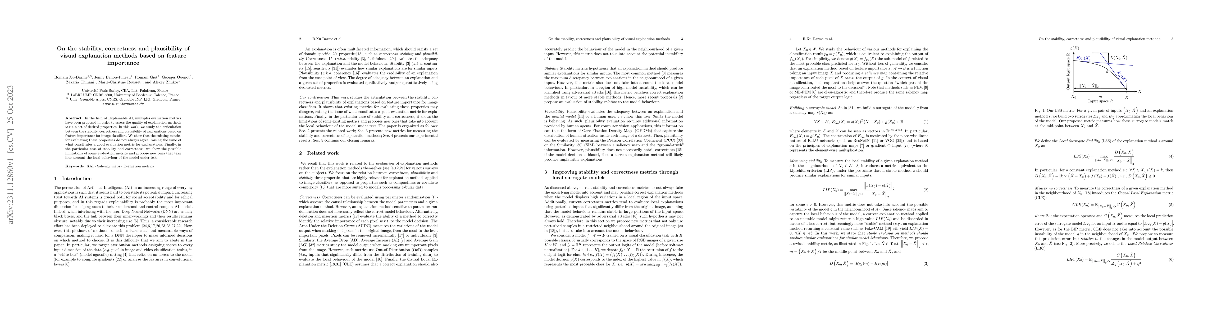 Thumbnail for On the stability, correctness and plausibility of visual explanation
  methods based on feature importance