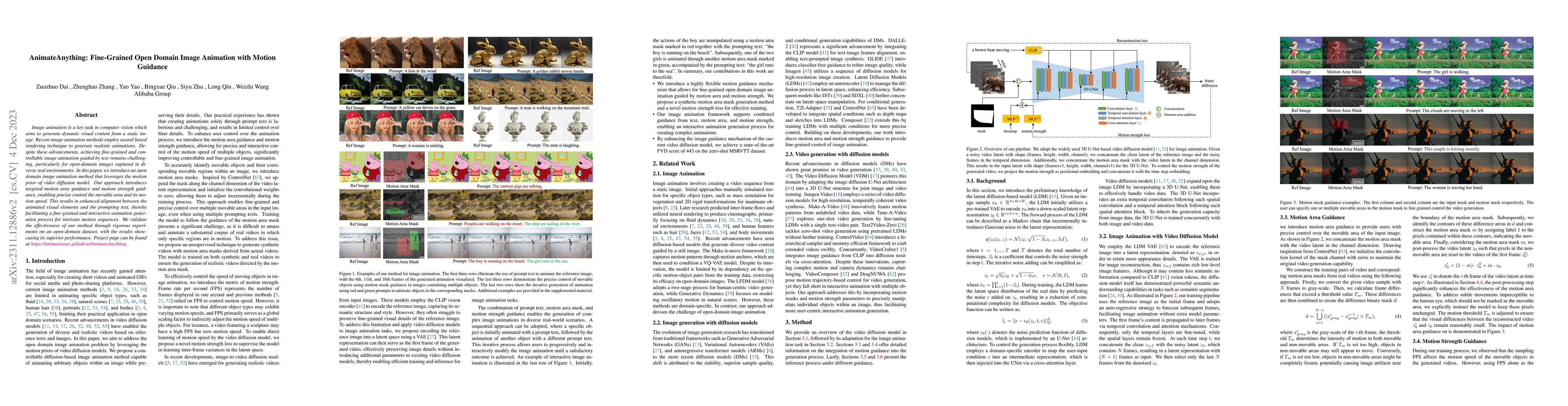 Thumbnail for AnimateAnything: Fine-Grained Open Domain Image Animation with Motion
  Guidance