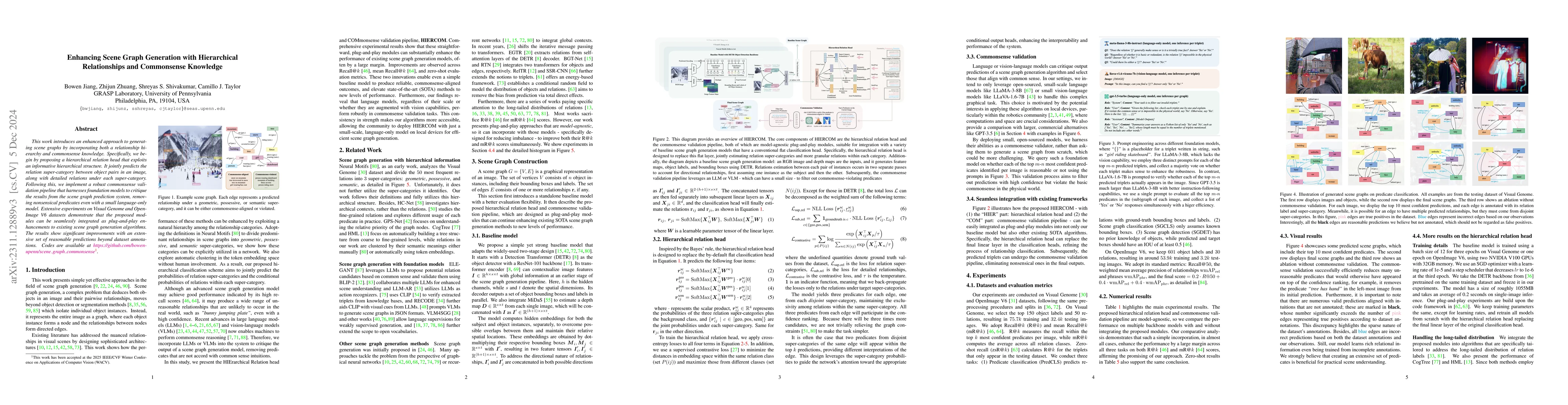Thumbnail for Enhancing Scene Graph Generation with Hierarchical Relationships and
  Commonsense Knowledge