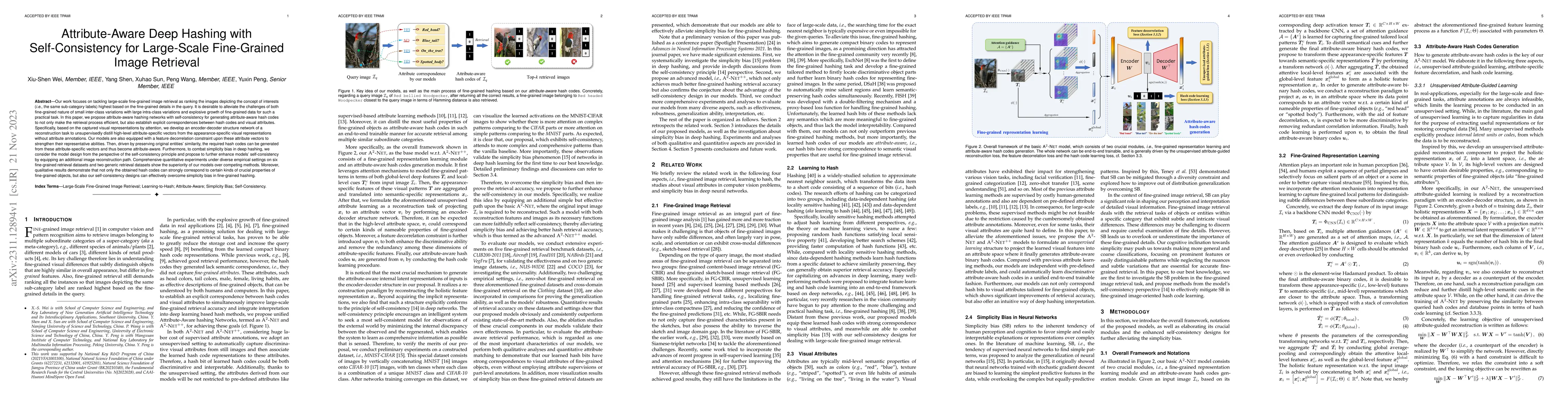 Thumbnail for Attribute-Aware Deep Hashing with Self-Consistency for Large-Scale
  Fine-Grained Image Retrieval