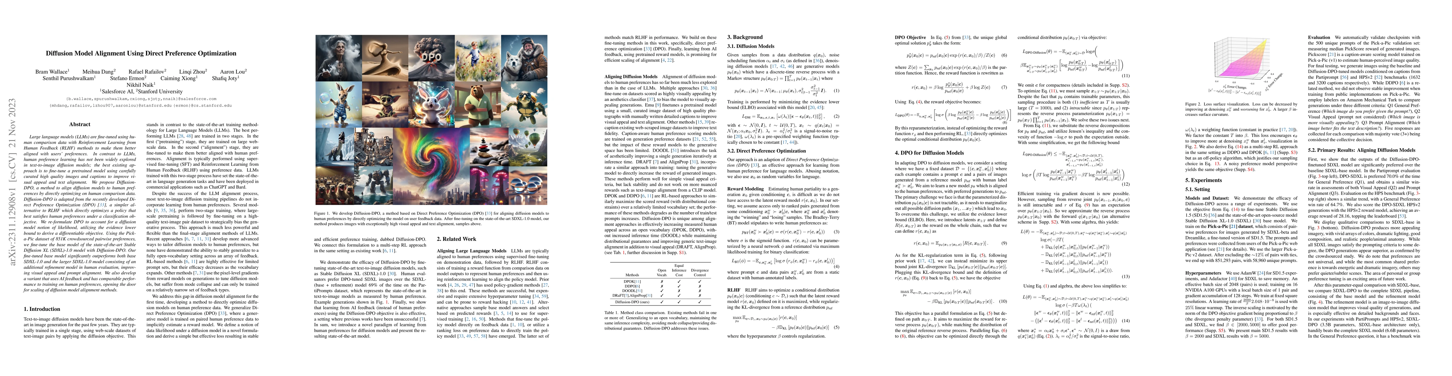 Thumbnail for Diffusion Model Alignment Using Direct Preference Optimization