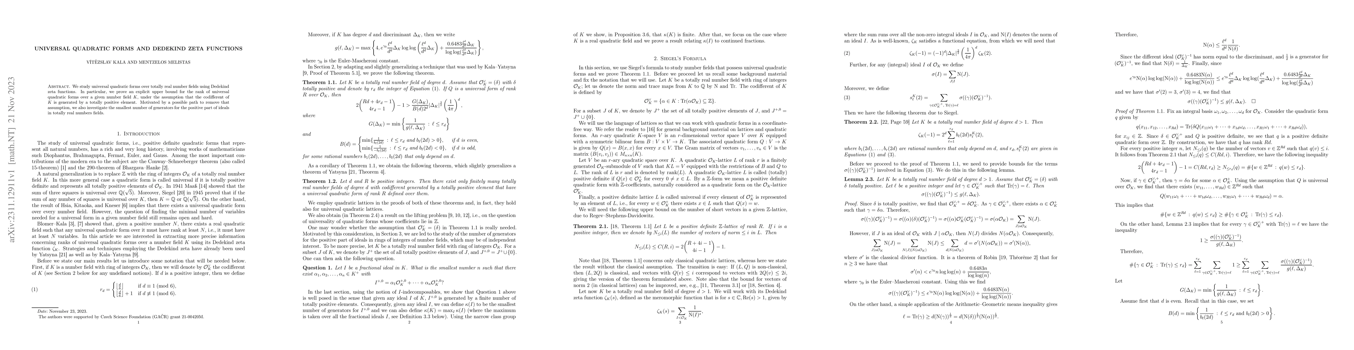 Thumbnail for Universal quadratic forms and Dedekind zeta functions