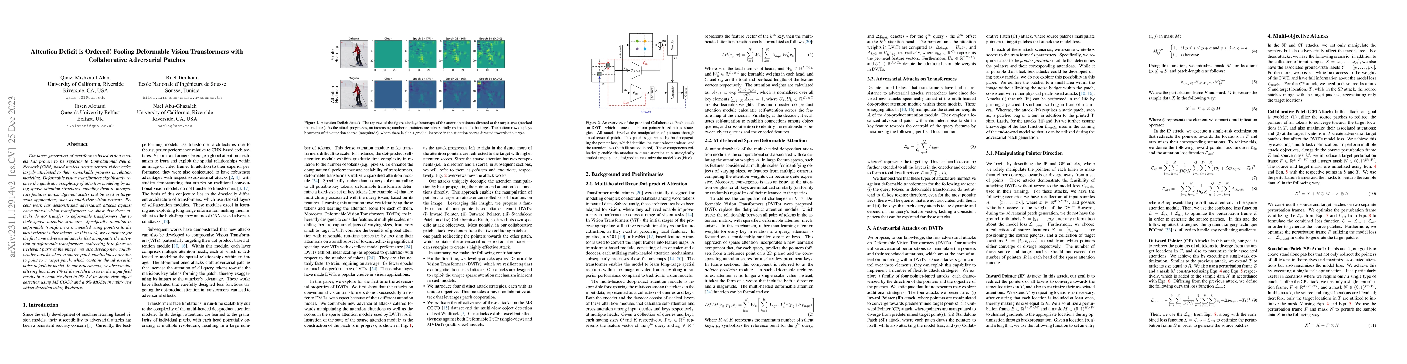 Thumbnail for Attention Deficit is Ordered! Fooling Deformable Vision Transformers
  with Collaborative Adversarial Patches