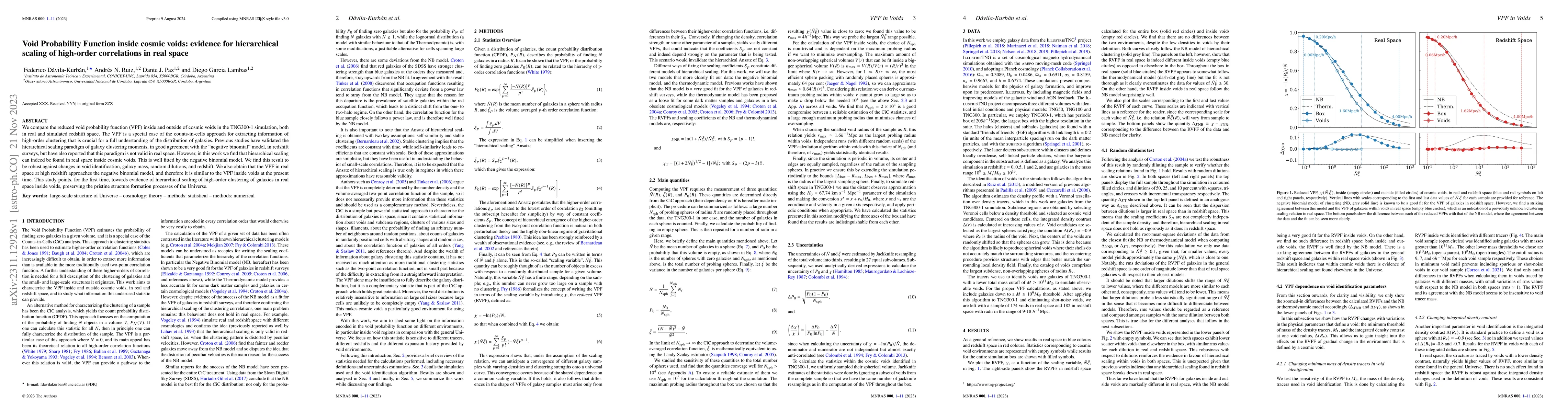 Thumbnail for Void Probability Function inside cosmic voids: evidence for hierarchical
  scaling of high-order correlations in real space