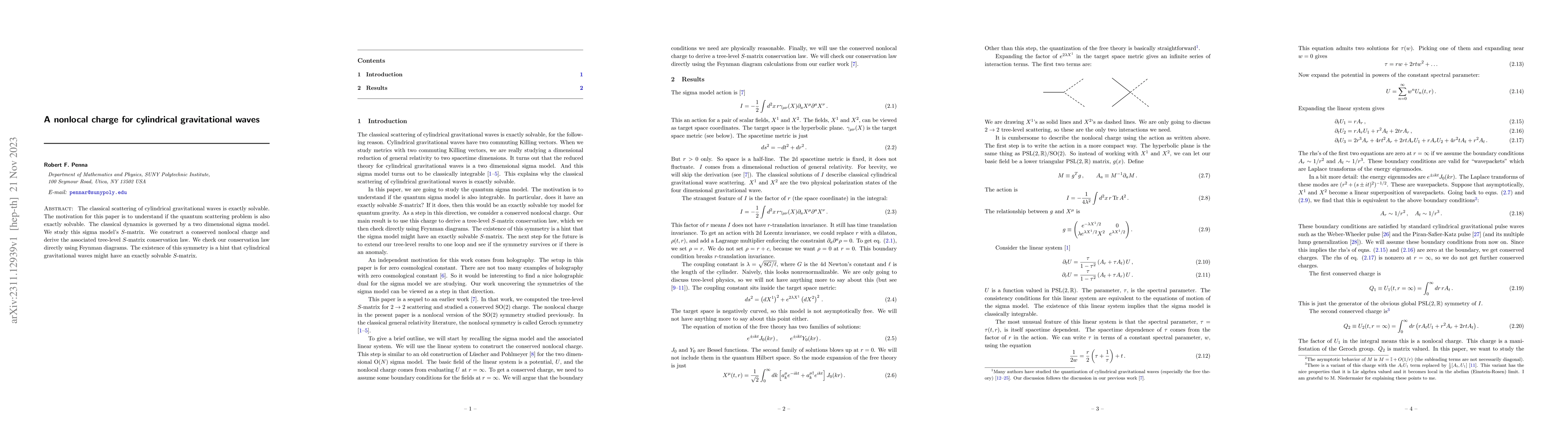 Thumbnail for A nonlocal charge for cylindrical gravitational waves