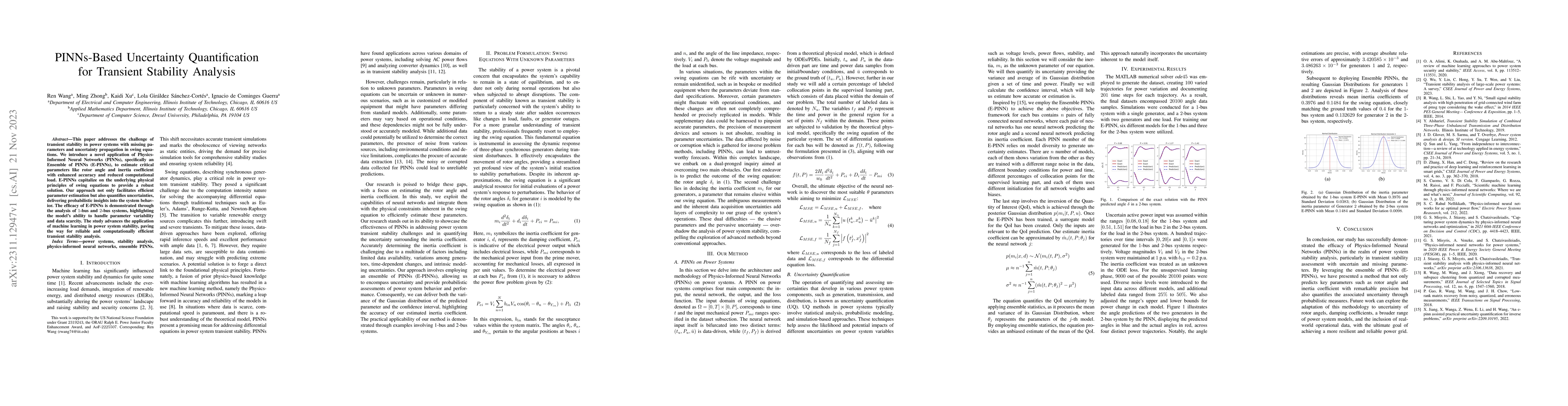 Thumbnail for PINNs-Based Uncertainty Quantification for Transient Stability Analysis