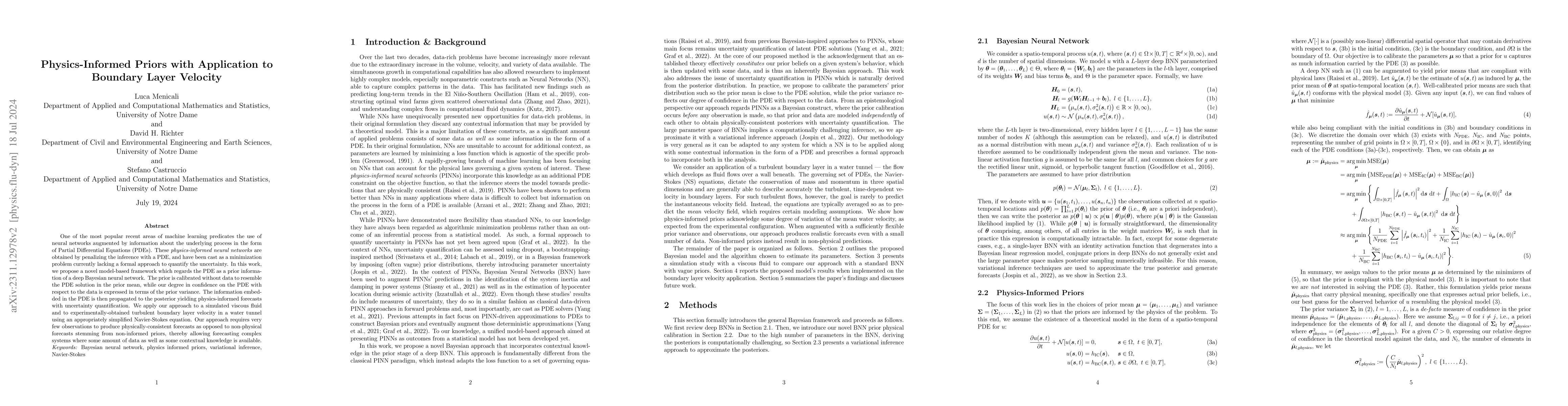 Thumbnail for Physics-Informed Priors with Application to Boundary Layer Velocity