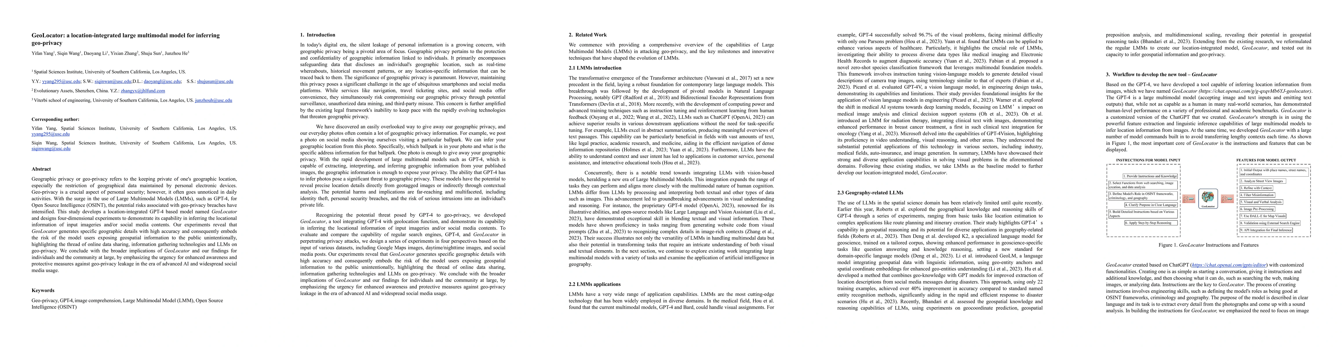 Thumbnail for GeoLocator: a location-integrated large multimodal model for inferring
  geo-privacy