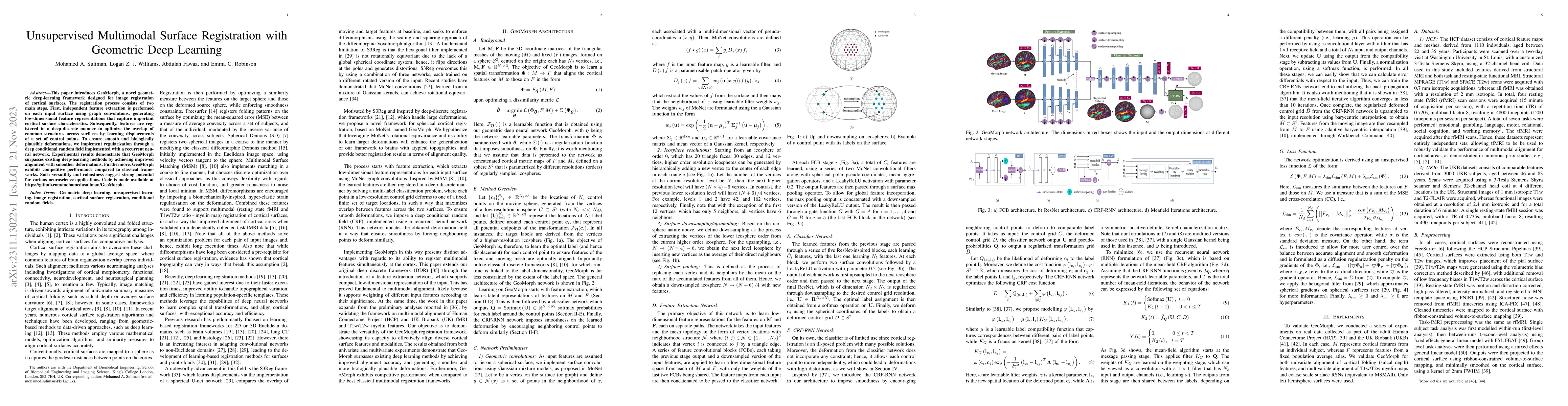 Thumbnail for Unsupervised Multimodal Surface Registration with Geometric Deep
  Learning