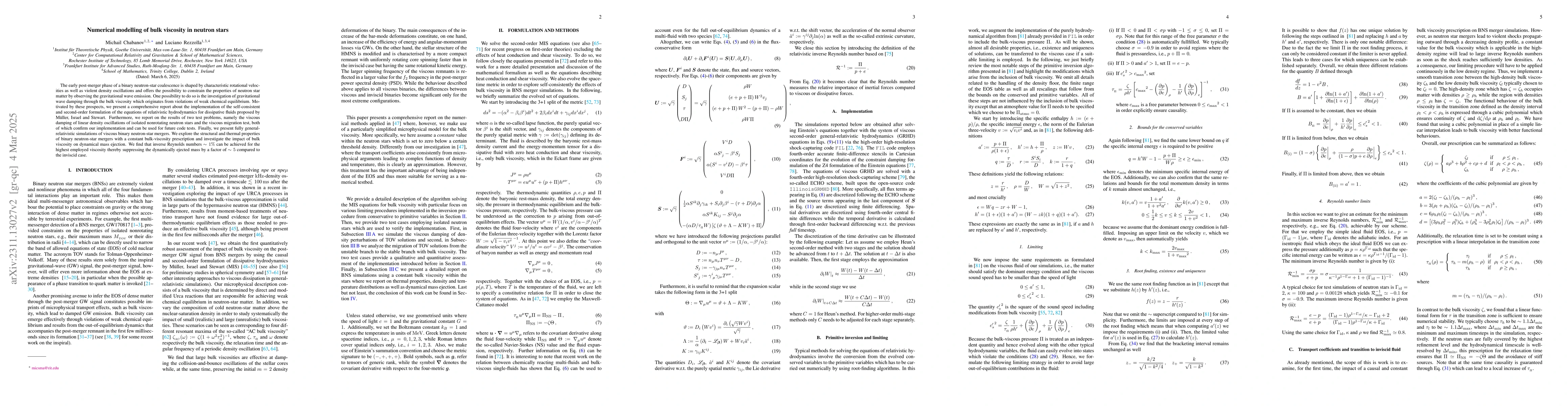 Thumbnail for Numerical modelling of bulk viscosity in neutron stars