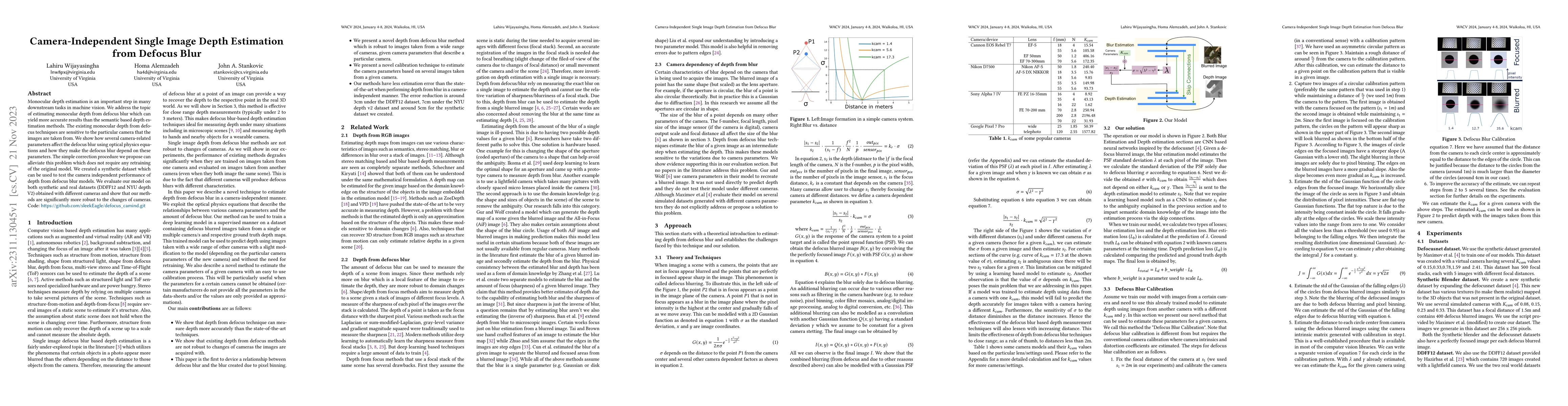 Thumbnail for Camera-Independent Single Image Depth Estimation from Defocus Blur