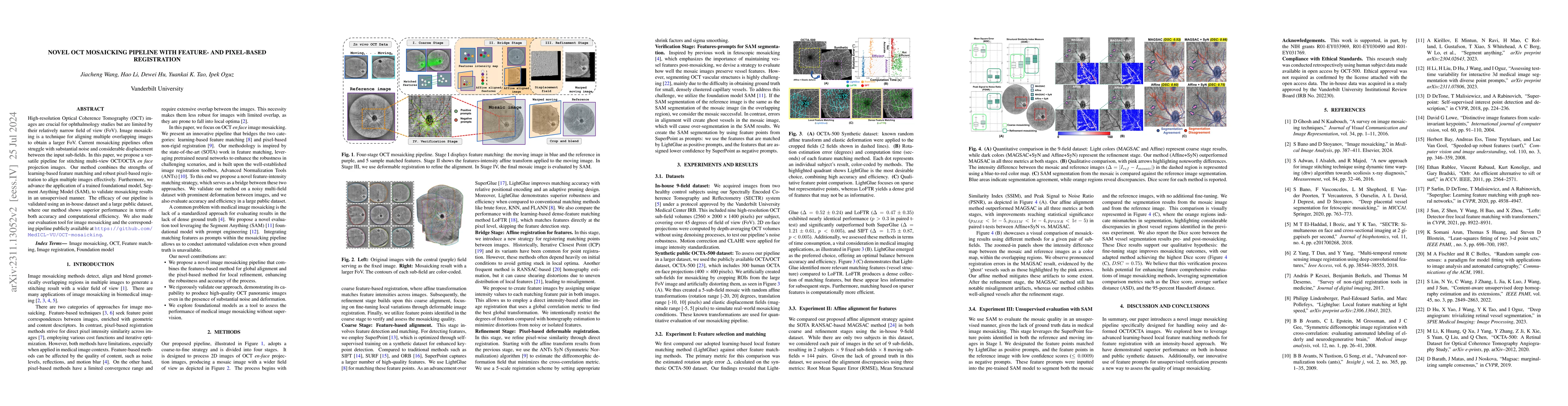 Thumbnail for Novel OCT mosaicking pipeline with Feature- and Pixel-based registration