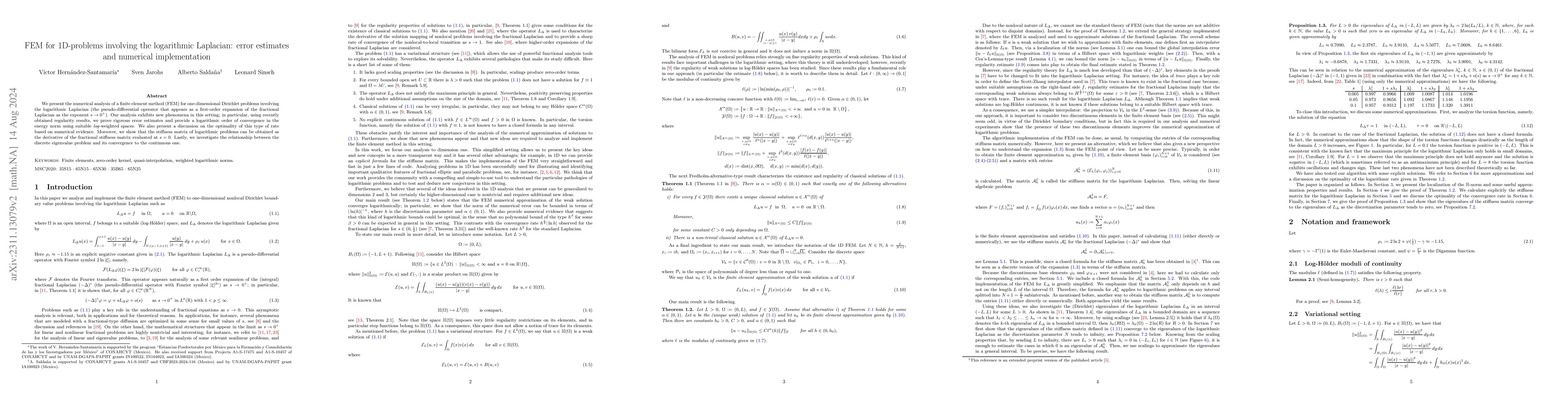 Thumbnail for FEM for 1D-problems involving the logarithmic Laplacian: error estimates
  and numerical implementation