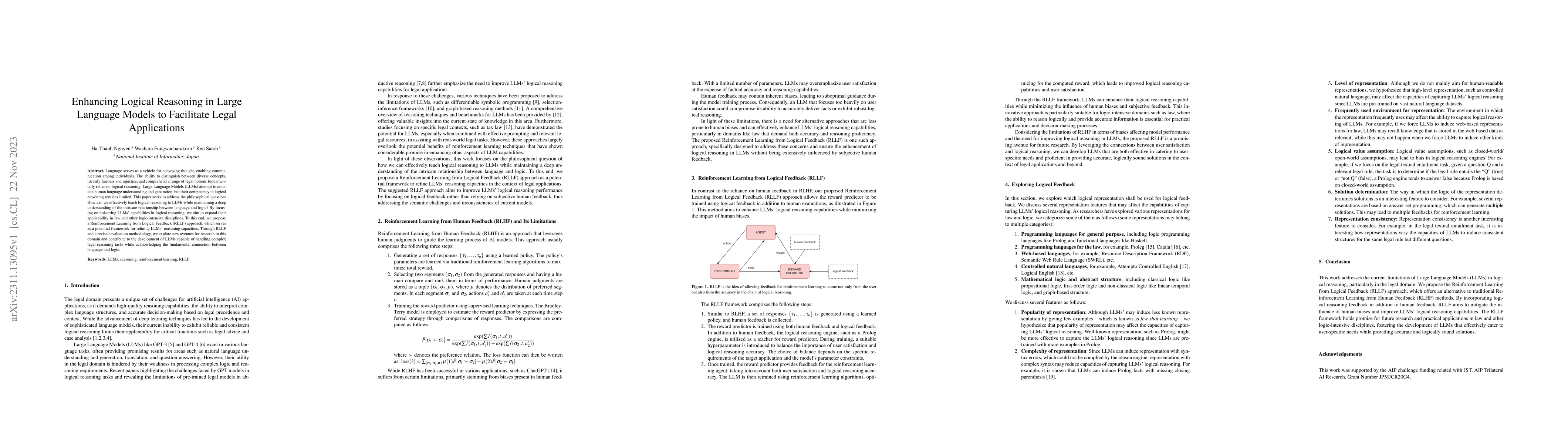 Thumbnail for Enhancing Logical Reasoning in Large Language Models to Facilitate Legal
  Applications